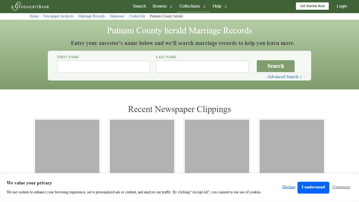 Putnam County herald Marriage Records Online Search